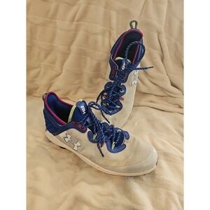 UNDER ARMOUR MENS HARPER 8 LOW ST METAL BASEBALL CLEATS SIZE 13 WHITE ROYAL K001